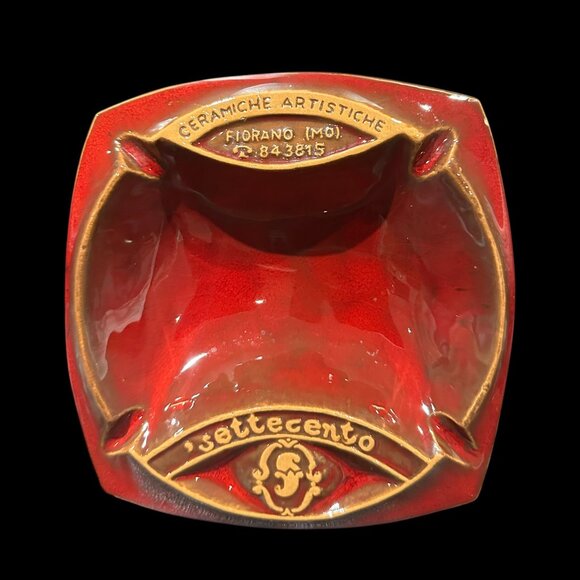 Vintage Maiolica Ashtray Faenza Vasaro Sculpture - Picture 1 of 2